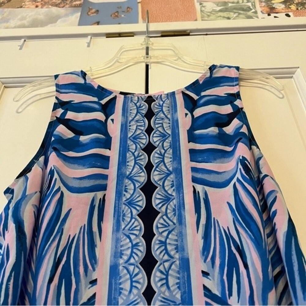 Lilly Pulitzer Iona Silky Top in Pink Tropics Heat Wave Size Small